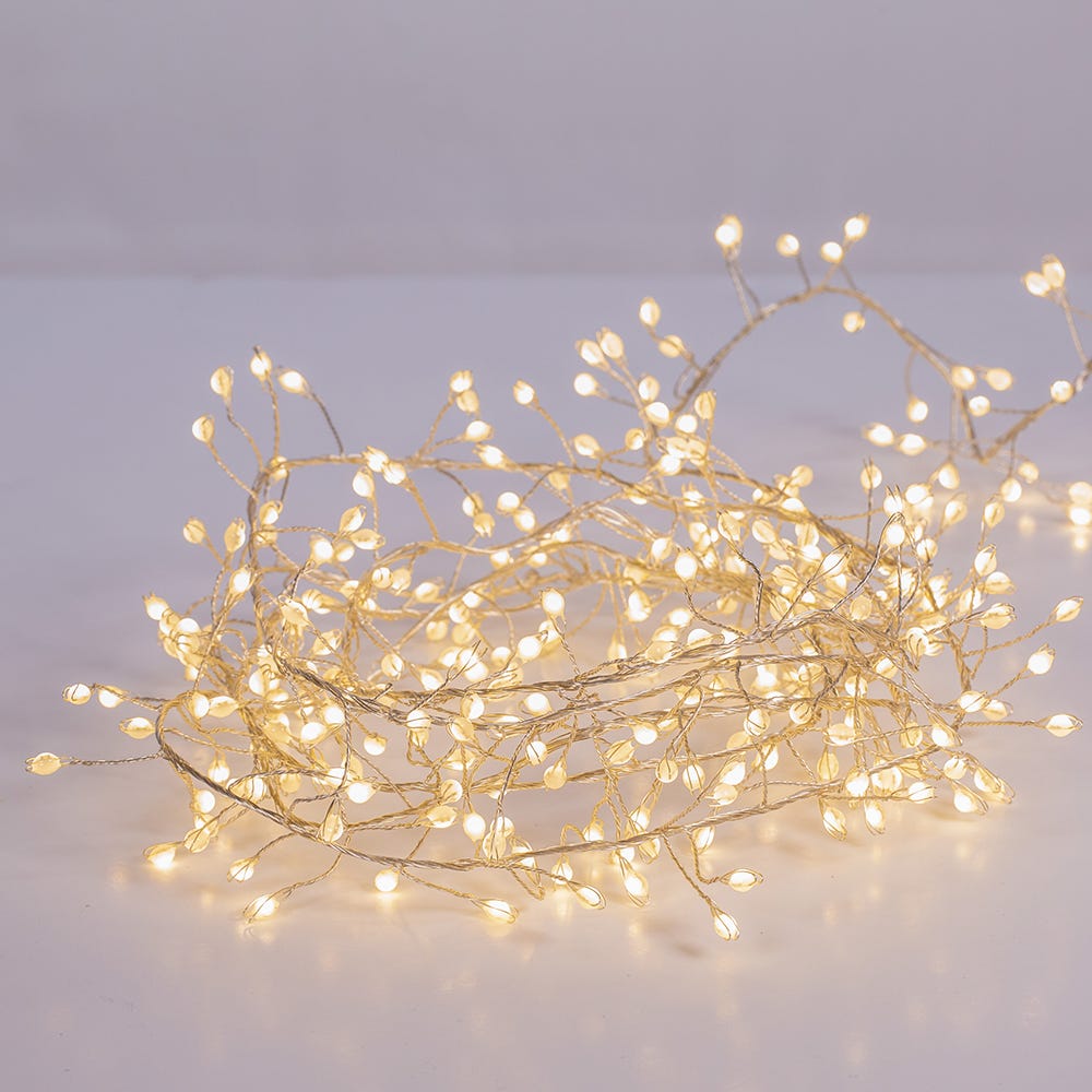 Kurt Adler 300-Warm White Superbright Twinkle LED Cluster Light Set